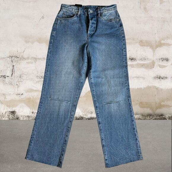 Blank NYC NWT The Baxter Rib Cage Straight Leg Jeans-Size 25 - Picture 2 of 6